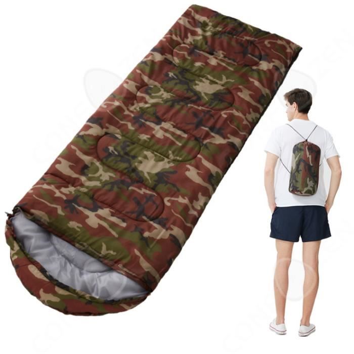 CONFO® Sac de couchage adulte simple enveloppe type plein air saison adulte mâle et femelle portable camping camping simple