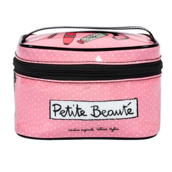 Petit Vanity PETITE BEAUTÉ Rose - Mini Trousse à Accessoires Maquillage de Rangement Voyage Nécessaire - DLP Derrière La Porte