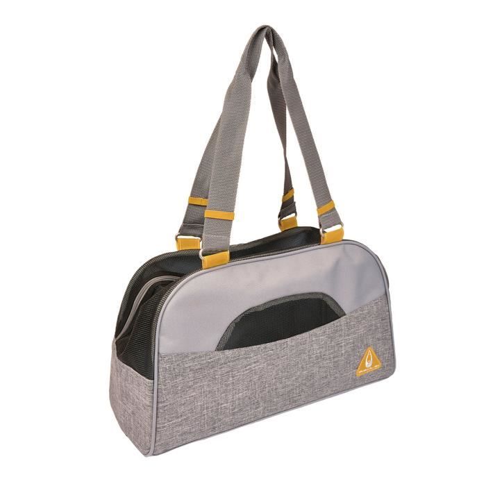DUVO Sac de transport Promenade Paris Pet Bag Casual - 44x18,5x25,5 cm - Gris - Pour chat et chien de petite taille