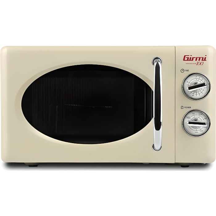 Girmi FM21 Four à micro-ondes combiné Vintage Design, 20 L, 700 + 800 W, crème