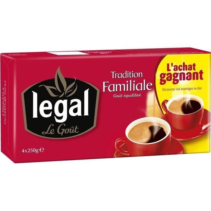 LEGAL : Café moulu 4x250 g