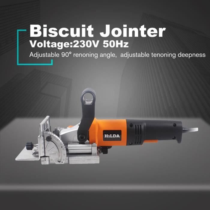 Dégauchisseuse de biscuits 760W, tenonneuse, biscuit électrique, rainureuse électrique, machine de puzzle électrique 230V 50Hz