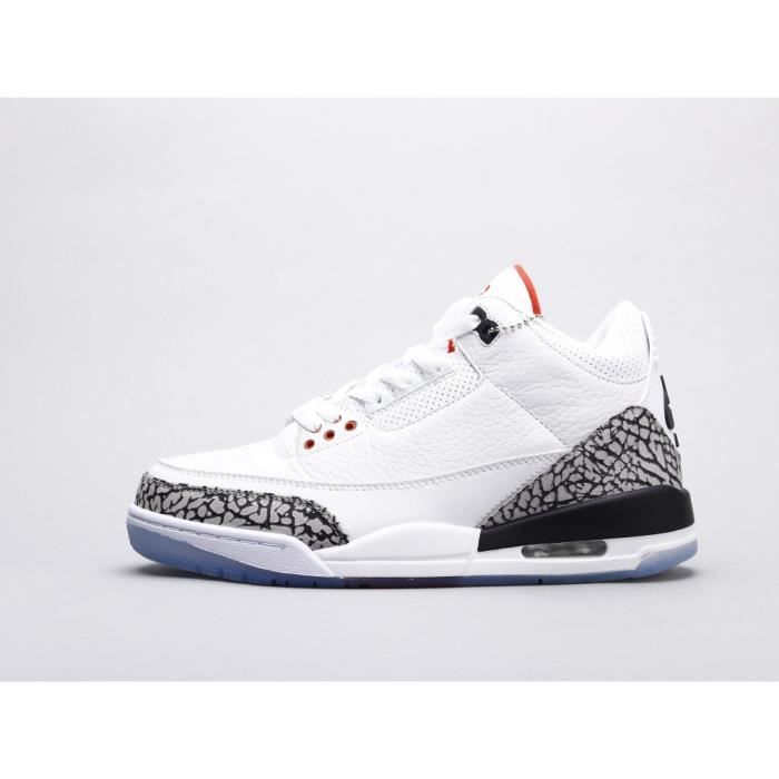 AIR Jordans 3 Vintage Metallic White Sneakers AJ4 Homme Femme XC-2541-68