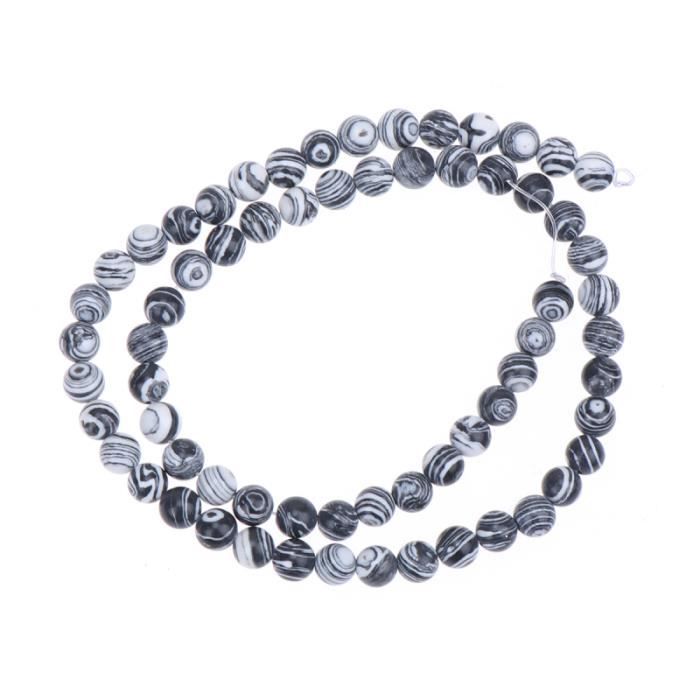 48pcs perles de pierre colorées malachite rondes polies bricolage de créatives bijoux accessoires BRACELET - GOURMETTE - JONC