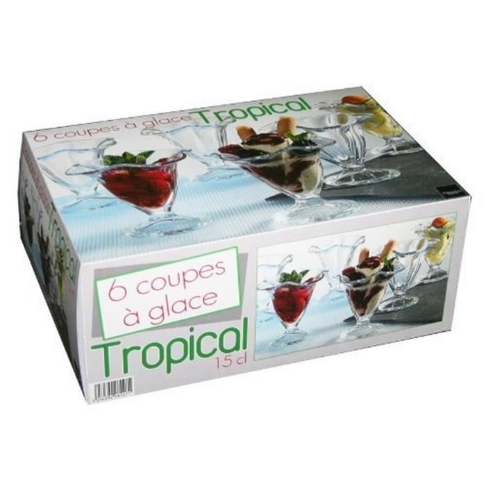1611540 Coffret de 6 Coupe à Glace Tropical