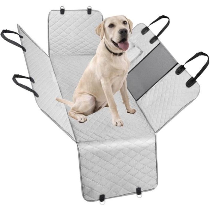 SPRINGOS® Housse De Protection Siege Arrière Chien Pour Voitures Protection De Banquette Arrière Imperméable - Gris