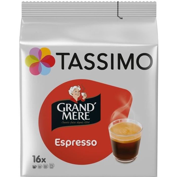 TASSIMO Grand Mere Espresso Café dosettes - 16 dosettes de 6,5 g