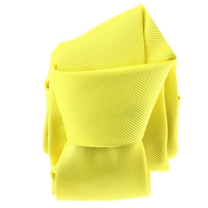 Cravate soie italienne, jaune Citron