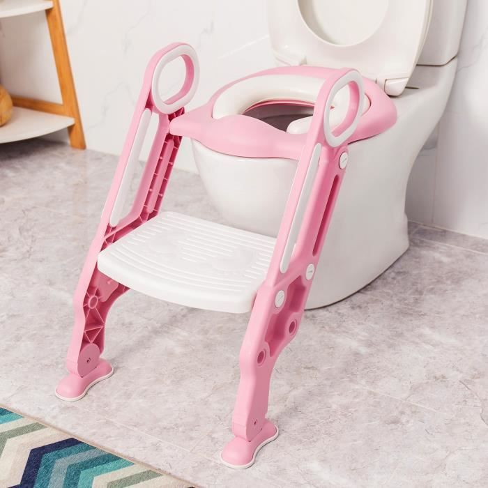 Vetomile Réducteur de WC Pour Enfant Pliable - Rose