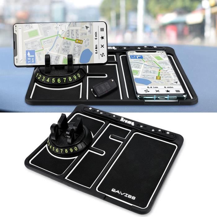 Tapis de téléphone antidérapant pour voiture 4 en 1 avec support de téléphone , support de téléphone pour tableau de bord de voiture
