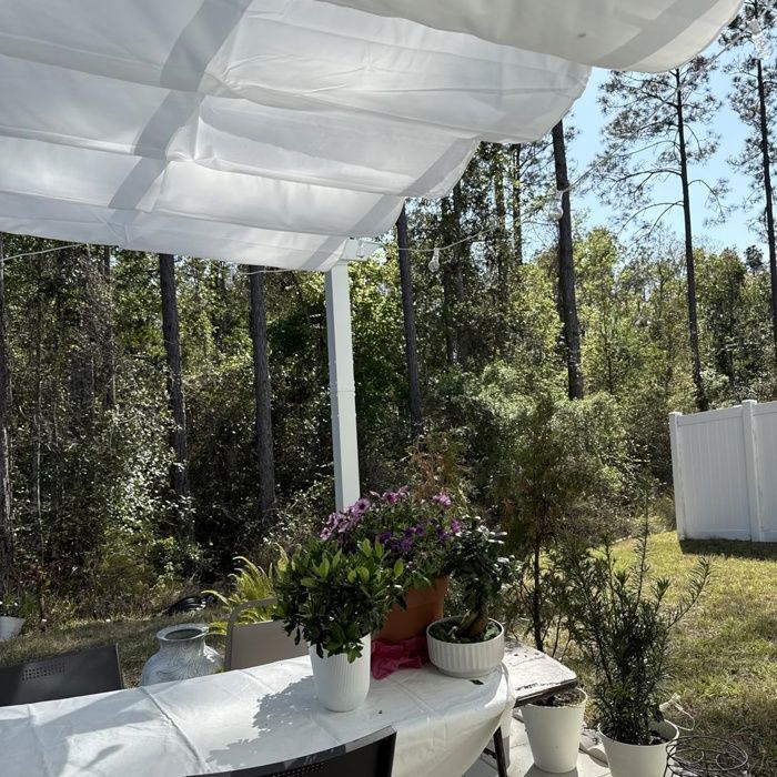 PURPLE LEAF Pergola Aluminium 3 x 4 m Tissu Teint en Fil, Pergola pour