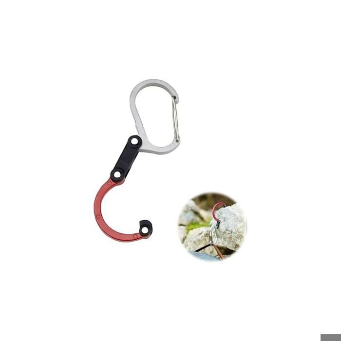 Mini Mousqueton Double Crochet Pivotant Mousqueton en Acier Inoxydable Solide pour Sac Dos couleurs multiples LARGEIGHT