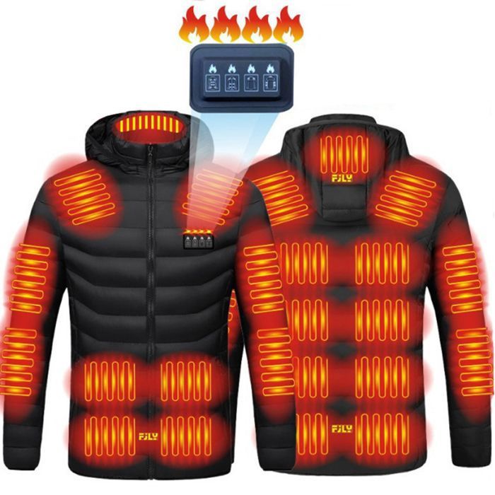 Doudoune Chauffante Intelligent USB à Capuche - Unisexe - Manteau