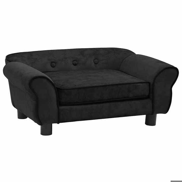 Comparer les prix de (Noir)Canapé pour chienCorbeille Niche Noir 72x45x30 cm Peluche 37381