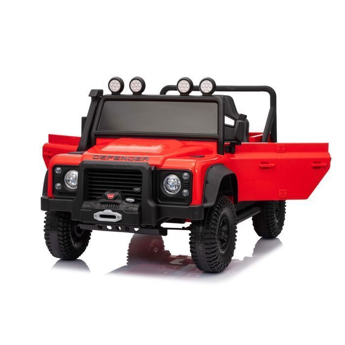 4X4 Voiture électrique enfants 12V Land Rover Defender 110 SVX rouge télécommande 24 GHz USB/Aux/Bluetooth batterie lithium