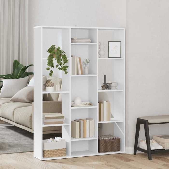 Automne/hiver Blanc Séparateur de pièce/Bibliothèque Blanc 100x24x140cm - Hauteur:140cm DEC6660778