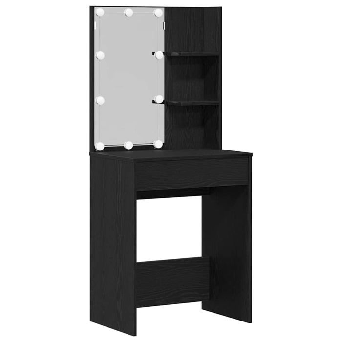 Coiffeuse moderne avec miroir - vidaXL - Chêne noir - 60x40x140 cm ...