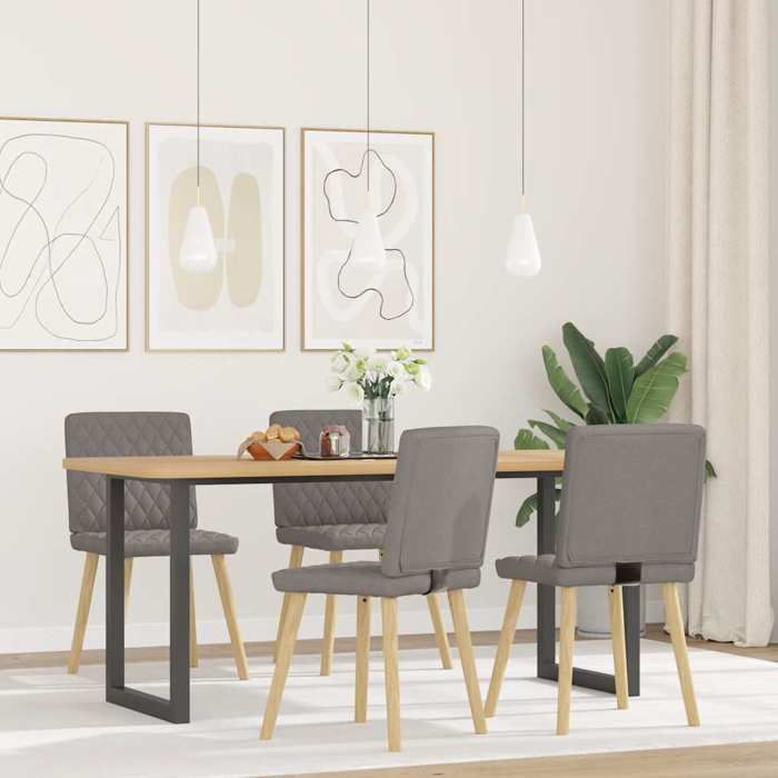 Saison Soldes Chaises à manger (lot de 4) - SARAZYJ - Scandinave Fauteuil Salon - taupe tissu MM935