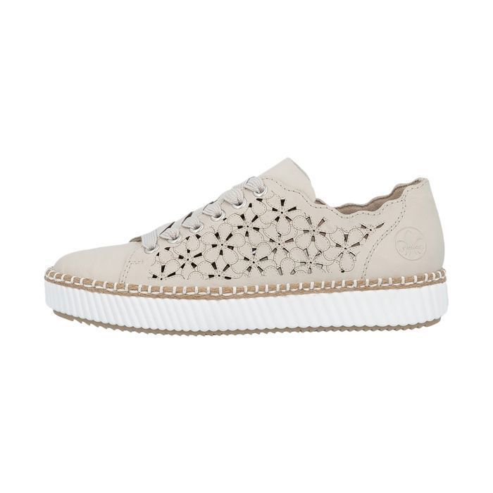 Rieker Basket Basse Cuir Rieker Massa - Beige