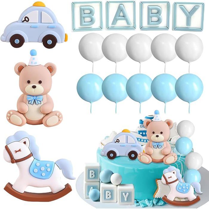 Lot De 7 Figurines Ours Miniatures – Résine – 1,5 à 4 Cm – Décoration Gâteau, Voiture, Maison – Cadeau Anniversaire
