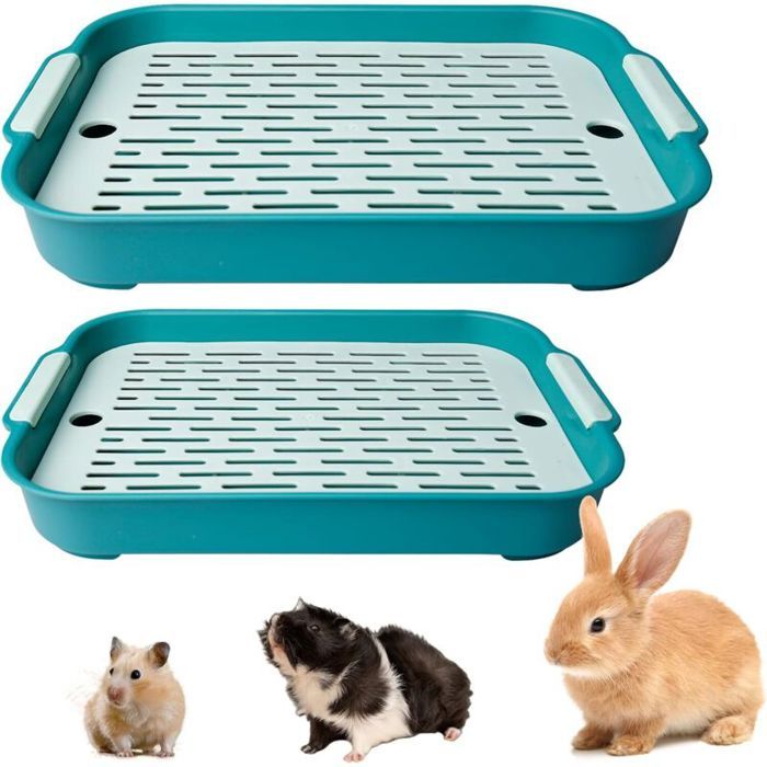 Bac À Litière pour Lapin2 Tailles Toilettes pour Petits AnimauxToilettes pour AnimauxBac a Litière de Potty Trainer