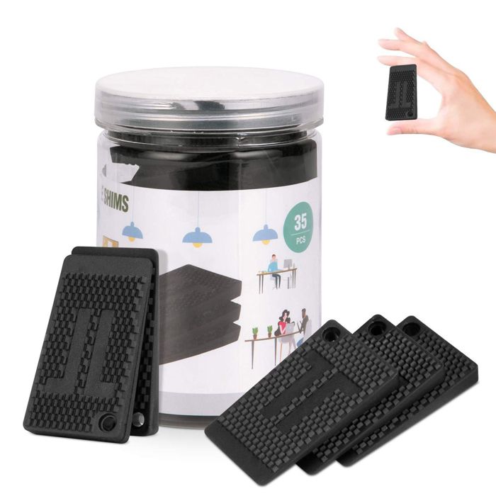 Niveleur de meubles TPE paquet de 35 pour cales de nivellement de table et de chaise bancales coussinets de pieds stabilisateurs