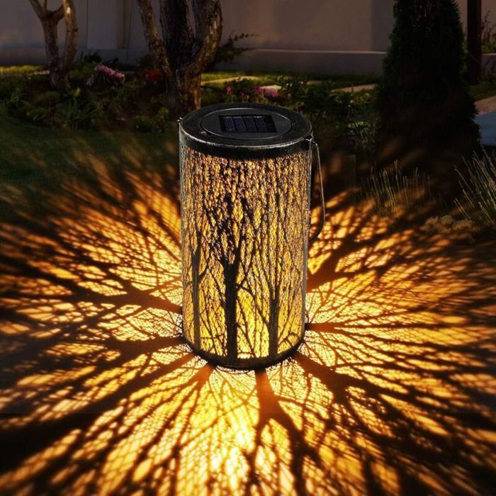 Lanterne Solaire Exterieur Lanterne Solaire Jardin Étanche Lampe Suspendue Lanterne Sans fil Rechargeable Lumière Accrochant