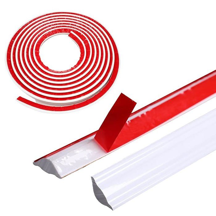 Bande de bordure autocollante en TPE pour plinthe 3 m de long 19 x 13 mm 3 Meters Long 19*1m