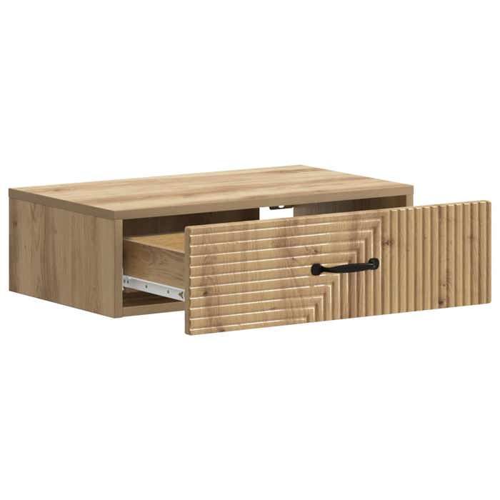 Table dappoint murale - Armoire suspendue - pour cuisine - bois dingénierie - chêne artisanal - 59x34 5x17 cm dms30o628448