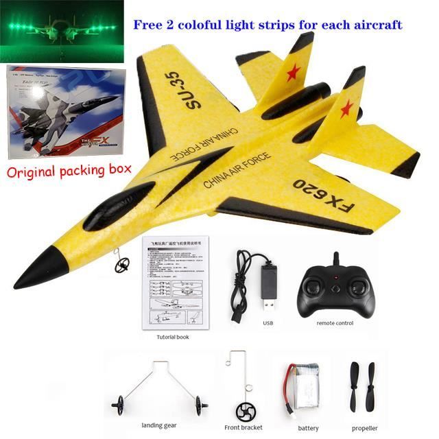 Avion RC électrique en mousse et plastique, modèle prêt à voler, idéal pour débutants, jouet télécommandé pour 14 ans et plus
