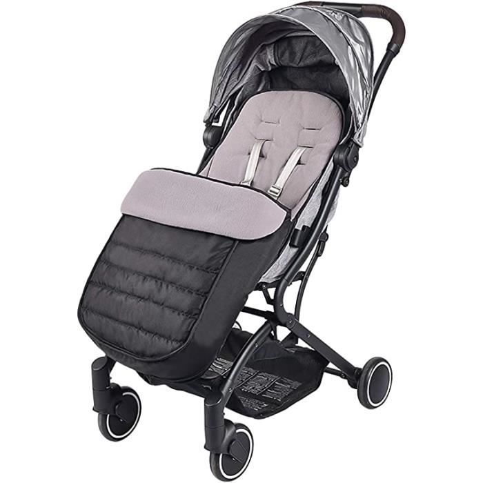 Chancelière Poussette AUPOWER Universelle - Imperméable, Polaire, Noir