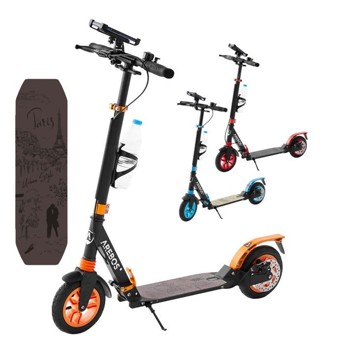 Arebos tretroller Scooter Kick Roller City Rollerfino a 100kgcon pneumatici 