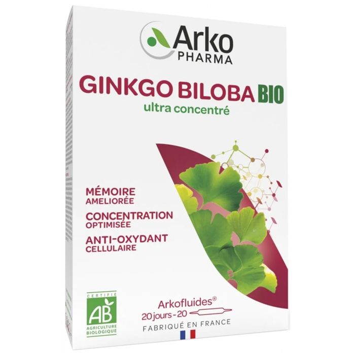 Comparer les prix de Arkopharma Arkofluides Ginkgo Biloba Bio