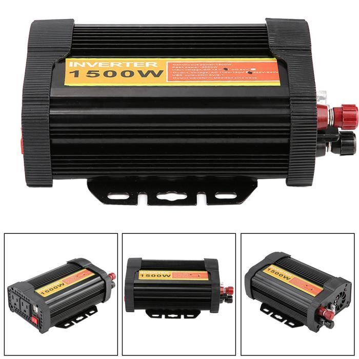 Adaptateur d'inverseur de convertisseur mobile de voiture DC 12V/24V à