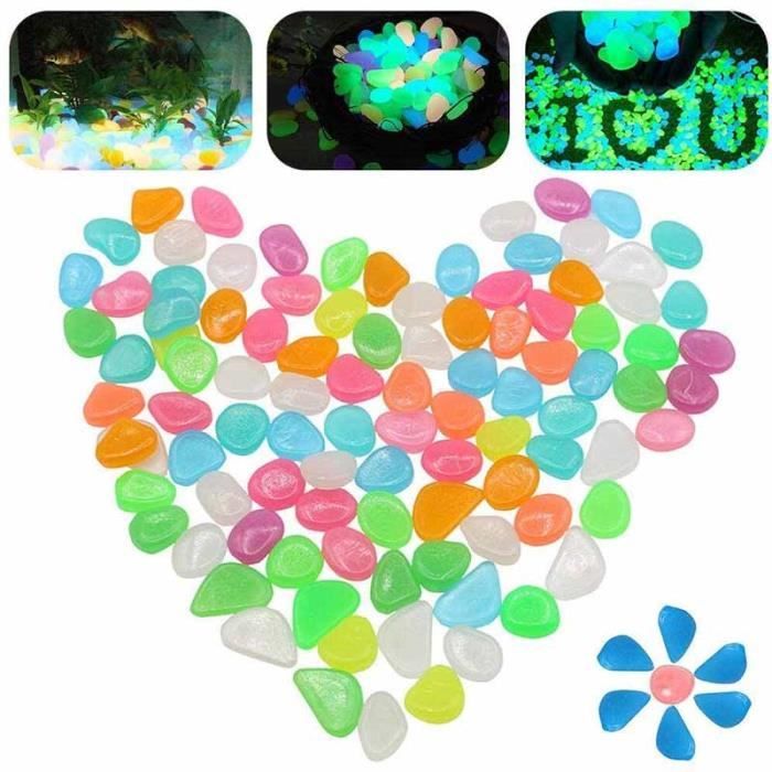 Pierres Lumineuses - Lot De 300 - Pour Jardin, Aquarium, Décoration - Rechargeables à La Lumière