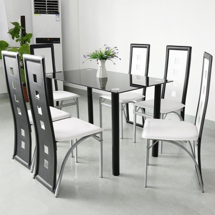 tidyard Lot de 2 Chaises Empilable de Salle à Manger en Résine Tressée Style Contemporain Marron 55,5 x 53,5 x 95 cm 