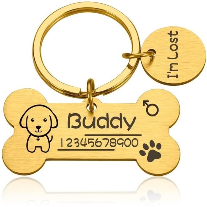 Medaille Pour Chien Animaux IDENTIFIANT Tags Nom De Chien Personnalisé Tags  Petit Grand Cat Pet Collier Tagerie ACCESSOIRES D'ACCÈS BONES PATEAU PAYS