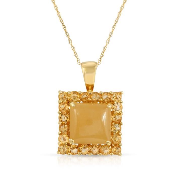 14K Or Jaune Finition Mama Collier Pendentif