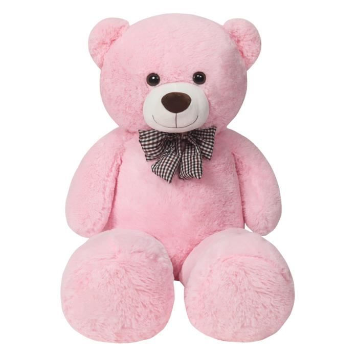 Rose - 130CM - Grand ours en peluche, 1 pièce, Haute qualité