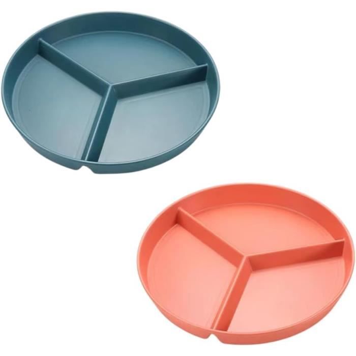 Assiette Bébé Ventouse Avec Couvercle - 3 Compartiments, Acier Inoxydable, Motif Smiley, Idéale Pour Repas Enfants