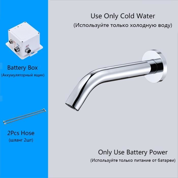 Capteur De Robinet D'eau G1/2in, Capteur D'induction Infrarouge Automatique Robinet Sans Robinet D'eau Chaude Et Froide Robinet De Salle De Bain De Cuisine Pour La Maison 23 Cm