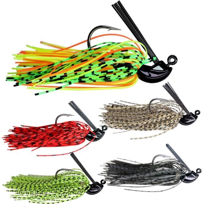 Kit assorti de leurres Bucktail Jigs, leurres à cheveux pour eau