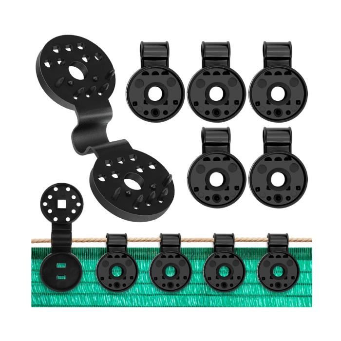 Lot De 50 Clips Réutilisables Pour Tissu D'ombrage, Poignée De Verrouillage Robuste, Clips En Plastique Pour Tissu D'ombrage, Pince De Fixation Pour Tissu D'ombrage De Serre Pour Filet Pare-soleil, Fi