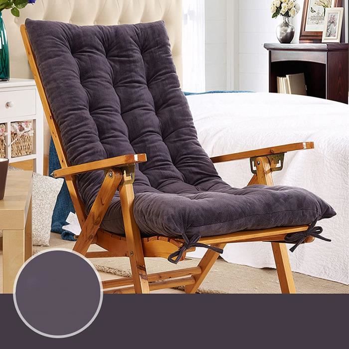 Coussin Chaise Longue Jardin Épais 155x48x8cm - Assise Confortable Pour Fauteuil Relax Extérieur