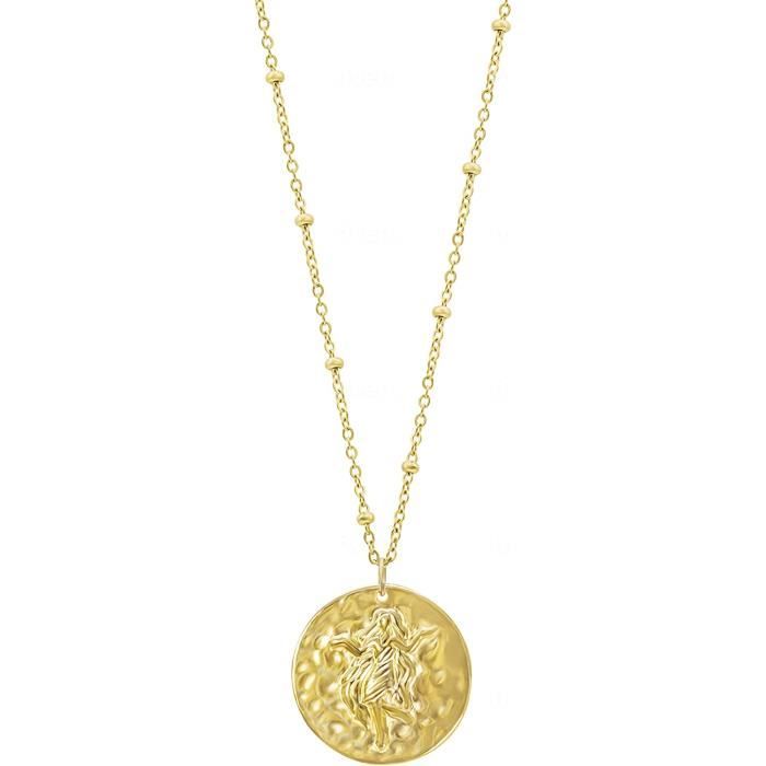 Collier Femme Signe Du Zodiaque En Acier Inoxydable - 30cm, Argenté, Idée Cadeau Astrologie, Avec étiquettes