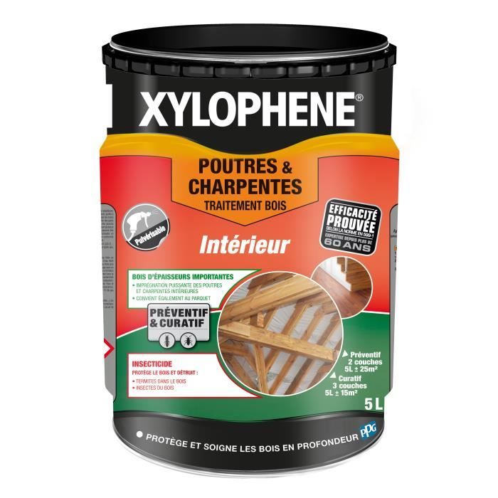 Traitement Poutres & Charpentes - Incolore - 5L - Xylophène