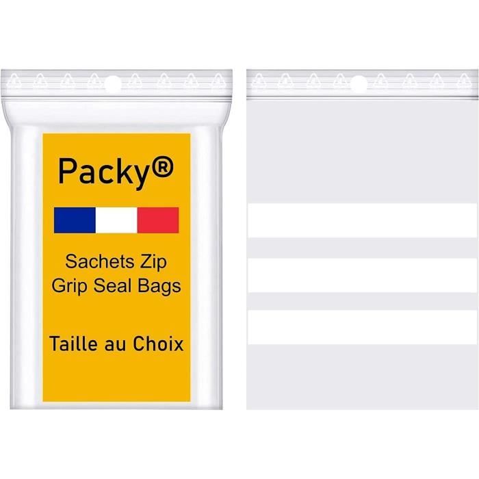 Sachets Zip PACKY - 1000 Sachets 6x8cm - Congélation Et Rangement - Transparent Refermable