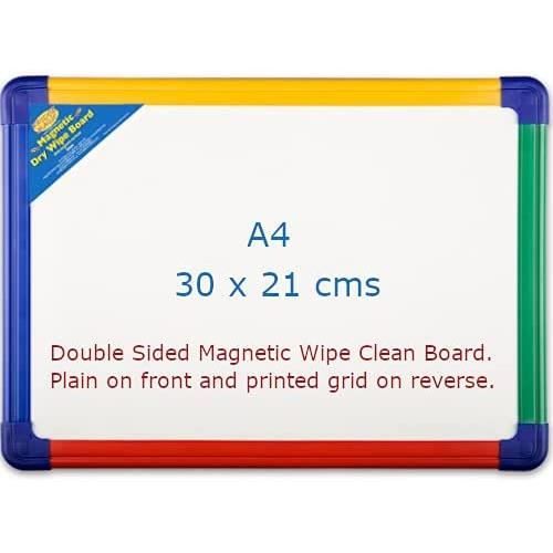 Lot De 2 Mini Tableaux Blancs Effaçables A4 Double Face - Avec Marqueurs Et Effaceurs - Idéal Bureau, école, Maison
