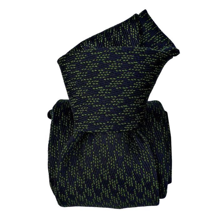 Cravate Classique SEGNI E DISEGNI Mogador Syracuse - Vert, Motif Paisley, Fabriquée En Italie