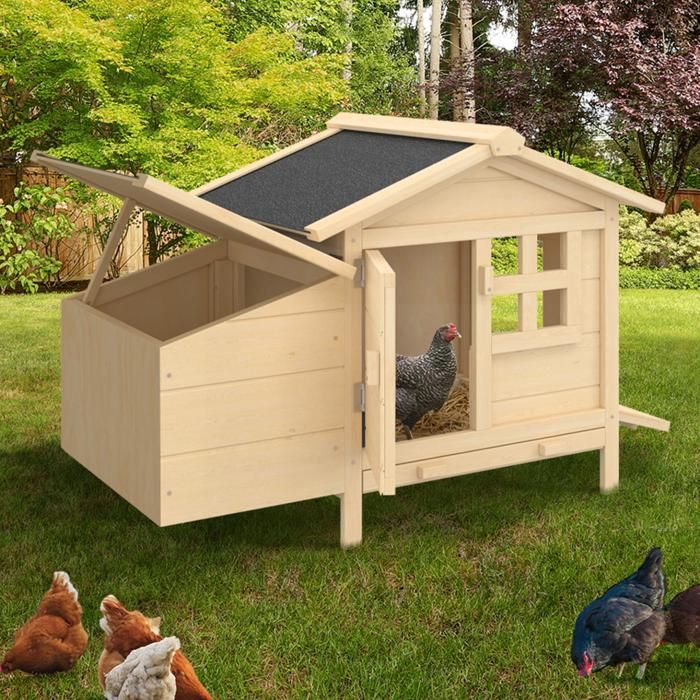 Poulailler sur pilotis avec pondoir en bois - Cdiscount Animalerie